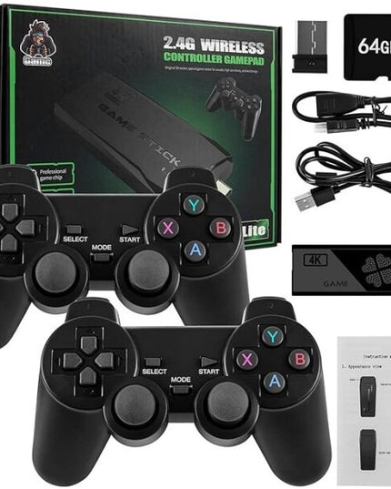 Retro žaidimų konsolė Stick 4K HDMI, 64GB, su 20000 žaidimų