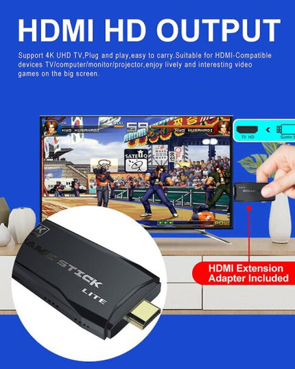 Retro žaidimų konsolė Stick 4K HDMI, 64GB, su 20000 žaidimų