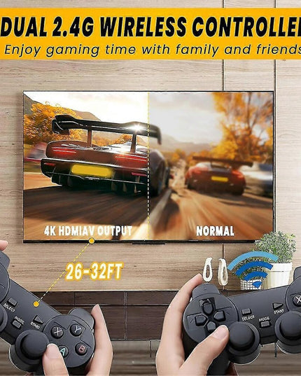 Belaidė retro žaidimų konsolė Plug and Play, 4K, su 20000+ žaidimų