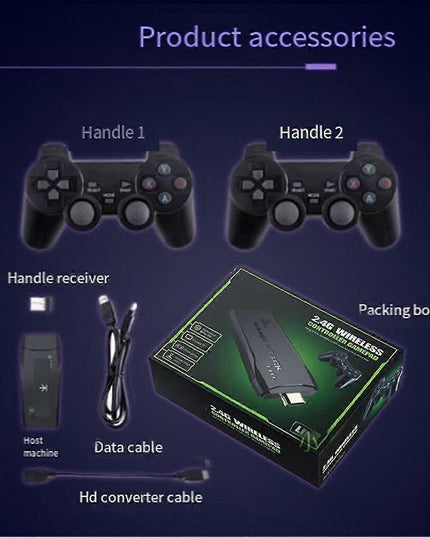 Belaidė retro žaidimų konsolė Plug and Play, 4K, su 20000+ žaidimų