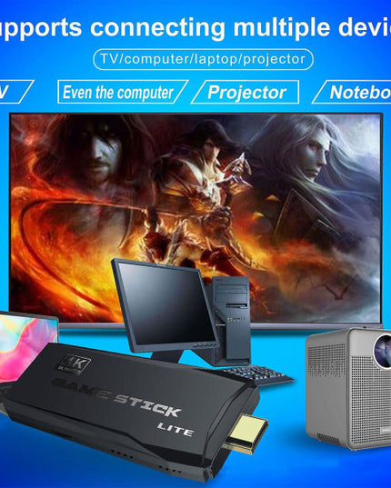 Retro TV žaidimų konsolė 4K HDMI, 128GB, su 20000 žaidimų