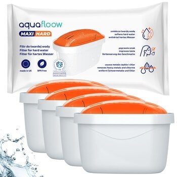 Vandens filtrai kietam vandeniui Aquafloow MaxiHard, 4 vnt
