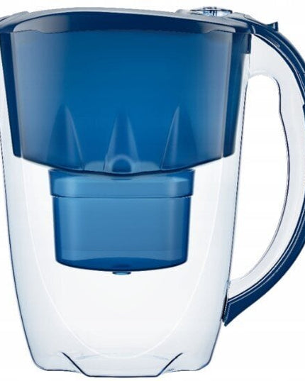 Vandens filtravimo ąsotis Aquaphor Amethyst, 2,8l, mėlynas, su 10 vnt Aquaphor B25 Maxfor vandens filtrų