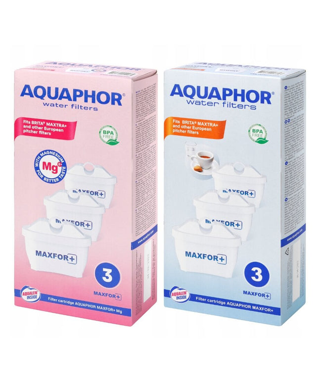 Vandens filtrų komplektas Aquaphor Maxfor B25, 6 vnt: 3 vnt Maxfor + 3 vnt Maxfor MG