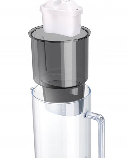 Vandens filtravimo ąsotis Aquaphor Glass, 2,5l, juodas, su 7 vnt Maxfor filtrų