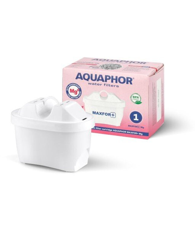 Stiklinis vandens filtravimo ąsotis Aquaphor Glass 2,5l + Maxfor Mg vandens filtras, baltas