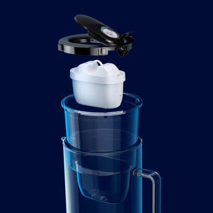 Stiklinis vandens filtravimo ąsotis Aquaphor Glass 2,5l + Maxfor Mg vandens filtras, baltas