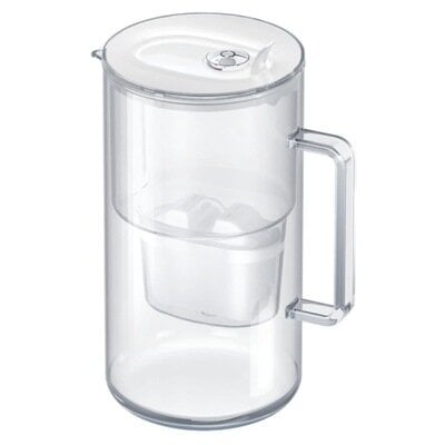 Stiklinis vandens filtravimo ąsotis Aquaphor Glass 2,5l + Maxfor Mg vandens filtras, baltas