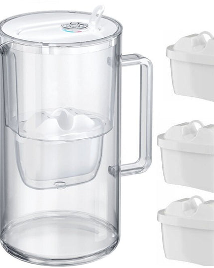 Stiklinis vandens filtravimo ąsotis Aquaphor Glass 2,5l su 3 vnt Maxfor+ vandens filtrų, baltas