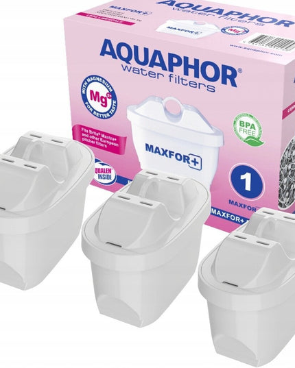 Vandens filtravimo ąsotis Aquaphor Onyx 4.2l, su Maxfor B25 Mg vandens filtrais, 3 vnt, baltas