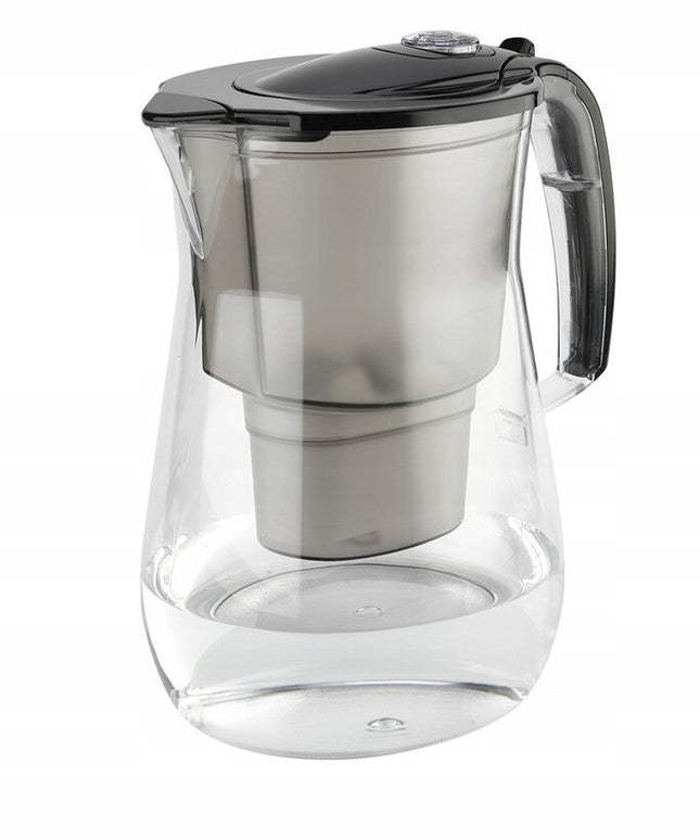 Vandens filtravimo ąsotis Aquaphor Onyx 4.2l + 10 vnt Maxfor Mg vandens filtrų, juodas