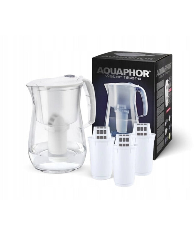 Vandens filtravimo ąsotis Aquaphor Provence 4,2L, su vandens filtrais Aquaphor A5, 3 vnt