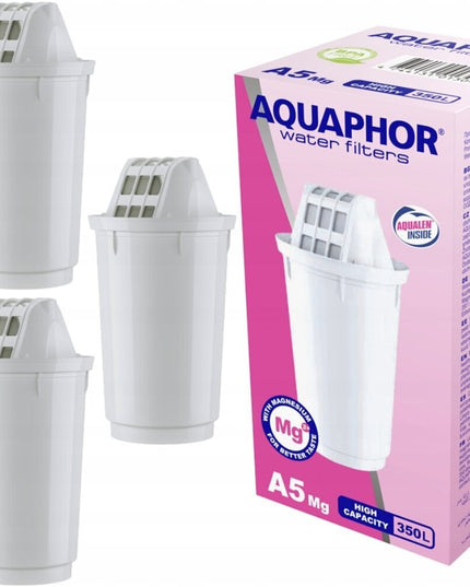 Vandens filtravimo ąsotis Aquaphor Provence 4,2l + A5Mg vandens filtrai, 3 vnt, juodas