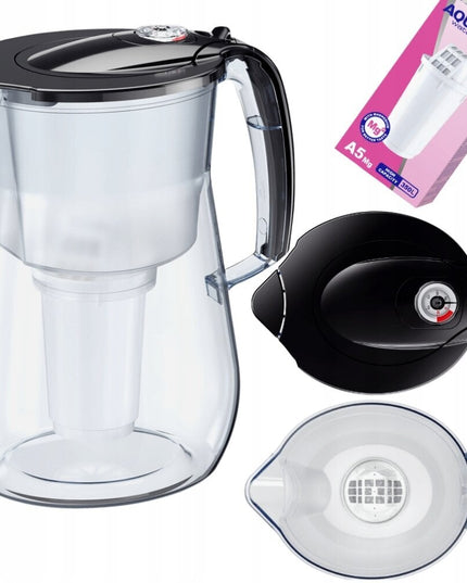 Vandens filtravimo ąsotis Aquaphor Provence, 4.2l, su A5 Mg vandens filtru, juodas