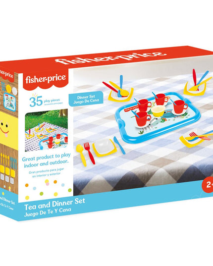 Arbatos rinkinys 4-iems su padėklu Dolu Fisher Price, 1821