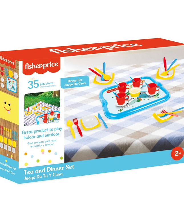 Arbatos rinkinys 4-iems su padėklu Dolu Fisher Price, 1821