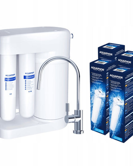 Atvirkštinio osmoso vandens filtras Aquaphor Morion RO-101S, su 4 vnt K2 ir K5 vandens filtrais
