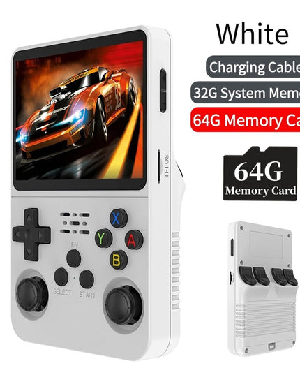 Atvirojo kodo R36S retro delninė žaidimų konsolė 3,5 colio IPS ekranas Linux 3D dvigubos sistemos nešiojamas vaizdo grotuvas, palaikymas 15 000 ir daugiau žaidimų