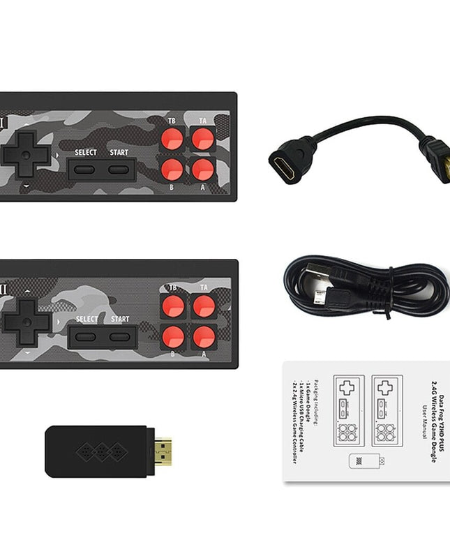 Belaidė klasikinių retro TV žaidimų konsolė Data Frog Y2HD Plus, 1800+ žaidimų