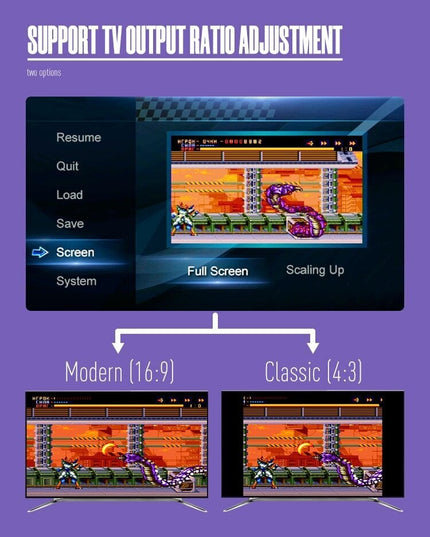 Belaidė klasikinių TV žaidimų konsolė HappyJoe SFC 1900+ Games + Download