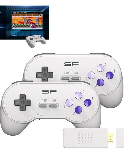 Belaidė klasikinių TV žaidimų konsolė HappyJoe SFC 1900+ Games + Download