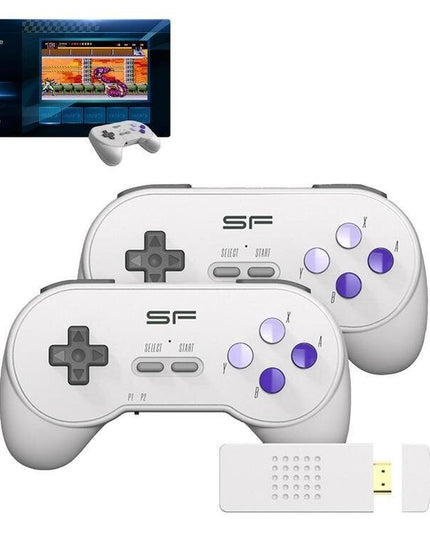 Belaidė klasikinių TV žaidimų konsolė HappyJoe SFC 1900+ Games + Download