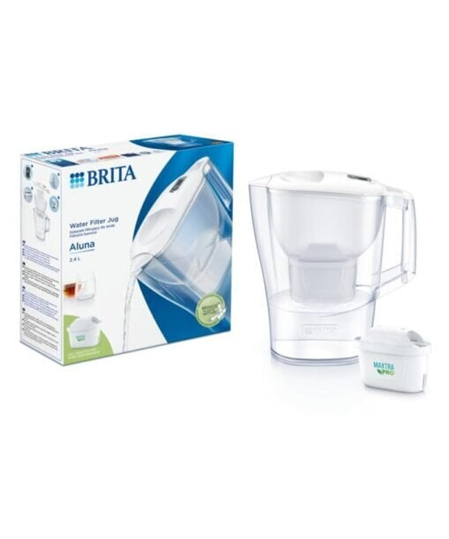 Vandens filtravimo ąsotis Brita Aluna 2.4l, baltas, su 1 vnt Maxtra Pro vandens filtru