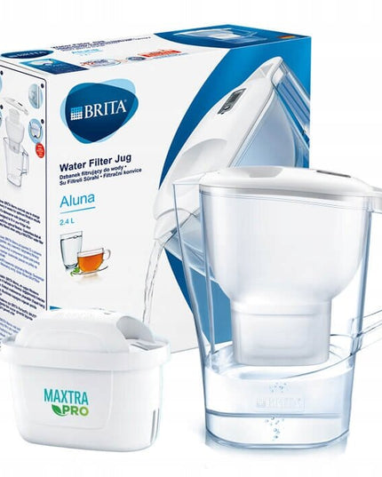 Vandens filtravimo ąsotis Brita Aluna 2,4l, baltas, su 1 vnt Maxtra Pro Pure Performance vandens filtru