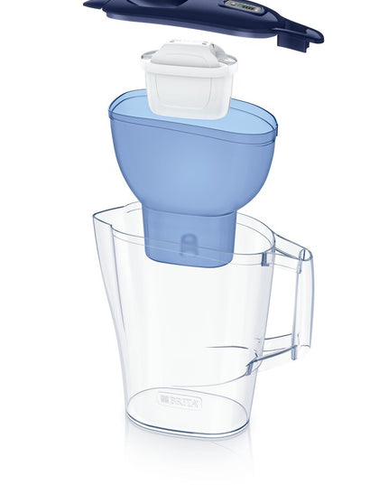 Vandens filtravimo ąsotis Brita Aluna Pro, 2.4l, mėlynas, su 1 vnt Maxtra Pro vandens filtru