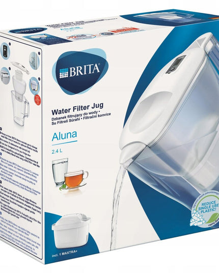 Vandens filtravimo ąsotis Brita Aluna White, 2,4l + Brita Maxtra 6 vnt. vandens filtrai