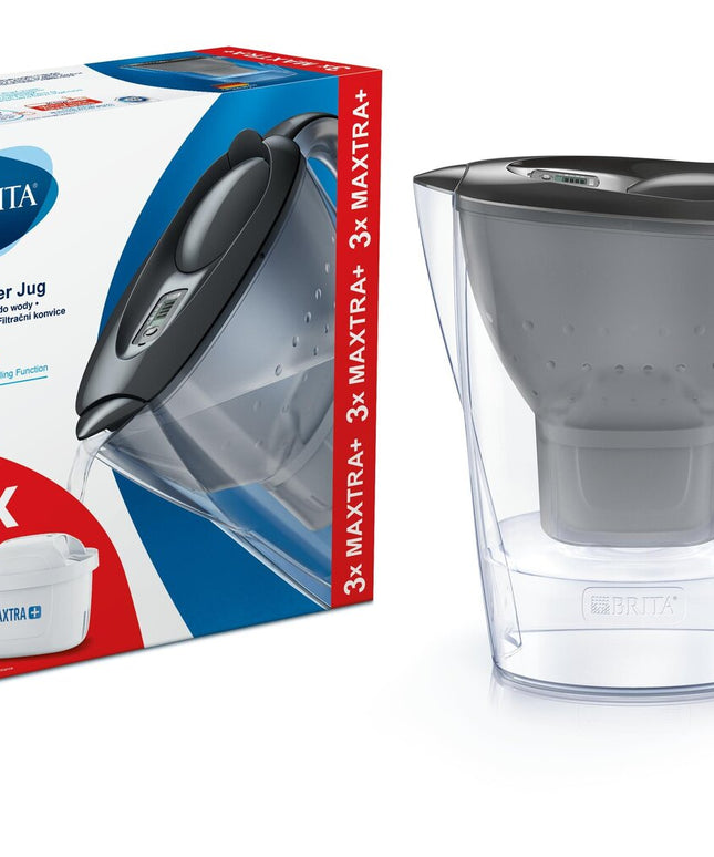 Vandens filtravimo ąsotis Brita Marella 2.4l Memo, pilkas, su 3 vnt Maxtra+ vandens filtrų