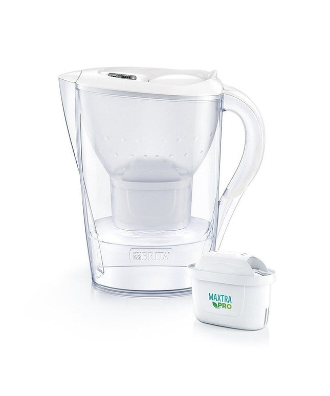 Vandens filtravimo ąsotis Brita Marella, 2.4l, baltas, su 1 vnt Maxtra Pro vandens filtru