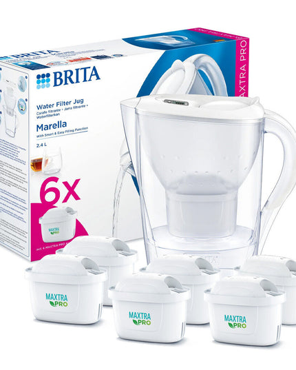 Vandens filtravimo ąsotis Brita Marella 2.4L ir Maxtra Pro+ filtrai, 6 vnt