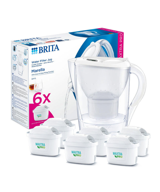 Vandens filtravimo ąsotis Brita Marella 2.4L ir Maxtra Pro+ filtrai, 6 vnt
