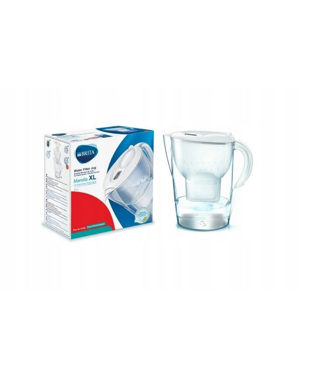 Vandens filtravimo ąsotis Brita Marella Memo XL, 3.5l, baltas, su 1 vnt Maxtra+ vandens filtru