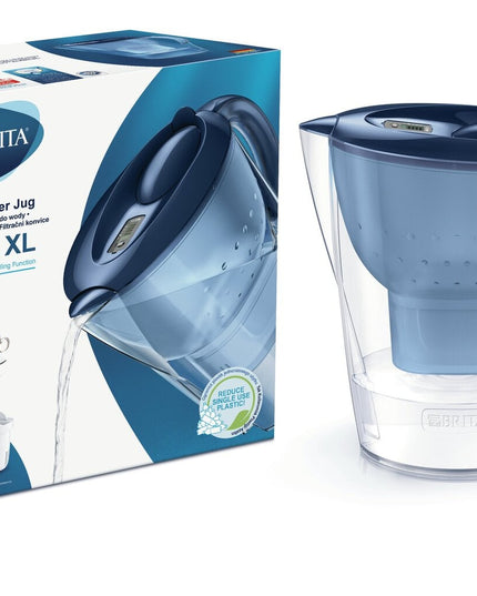 Vandens filtravimo ąsotis Brita Marella XL, 3,5l, mėlynas, su 1 vnt Maxtra+ vandens filtru