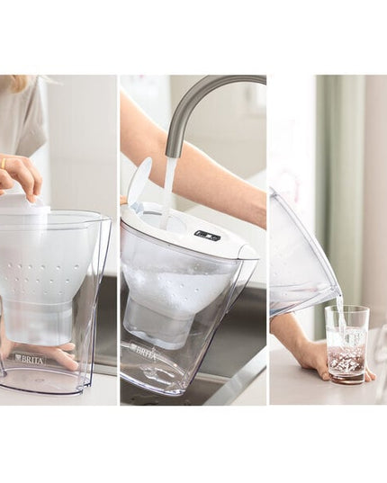 Vandens filtravimo ąsotis Brita Marella 3.5l, baltas, su 3 vnt vandens filtrų Maxtra Pro
