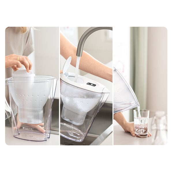 Vandens filtravimo ąsotis Brita Marella 3.5l, baltas, su 3 vnt vandens filtrų Maxtra Pro