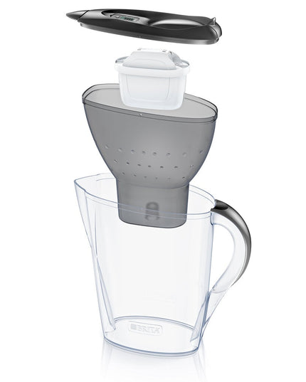 Vandens filtravimo ąsotis Brita Marella 2.4l, juodas, su 3 vnt Maxtra Pro vandens filtrų