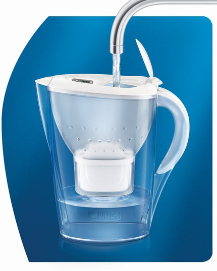 Vandens filtravimo ąsotis Brita Marella 2,4l, baltas, su 1 vnt Maxtra Pro vandens filtru