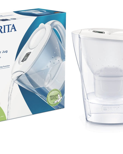 Vandens filtravimo ąsotis Brita Marella 2,4l, baltas, su 1 vnt Maxtra Pro vandens filtru