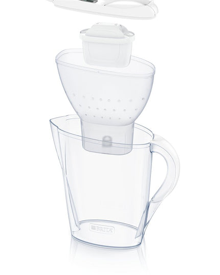 Vandens filtravimo ąsotis Brita Marella 2,4l, baltas, su 1 vnt Maxtra Pro vandens filtru
