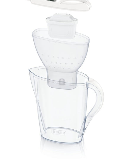 Vandens filtravimo ąsotis Brita Marella Memo, 2.4l, baltas, su 1 vnt Maxtra+ vandens filtru