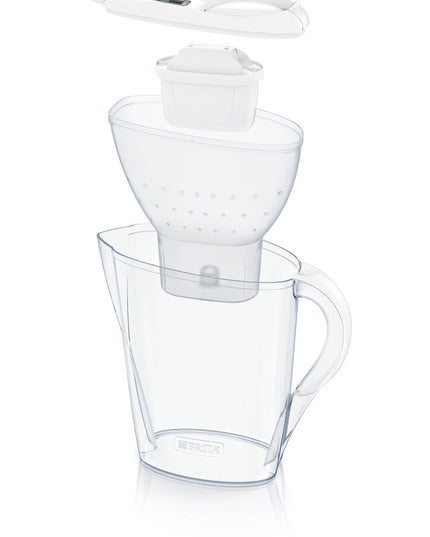 Vandens filtravimo ąsotis Brita Marella Memo, 2.4l, baltas, su 1 vnt Maxtra+ vandens filtru