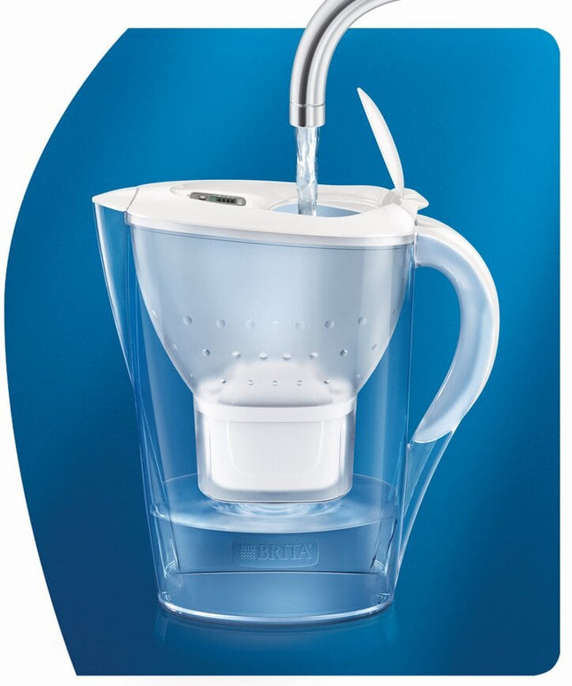 Vandens filtravimo ąsotis Brita Marella Memo, 2.4l, baltas, su 1 vnt Maxtra+ vandens filtru