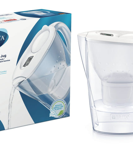 Vandens filtravimo ąsotis Brita Marella Memo, 2.4l, baltas, su 1 vnt Maxtra+ vandens filtru