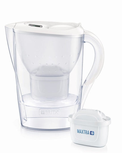 Vandens filtravimo ąsotis Brita Marella Memo, 2.4l, baltas, su 1 vnt Maxtra+ vandens filtru