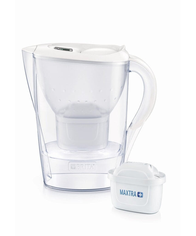 Vandens filtravimo ąsotis Brita Marella Memo, 2.4l, baltas, su 1 vnt Maxtra+ vandens filtru