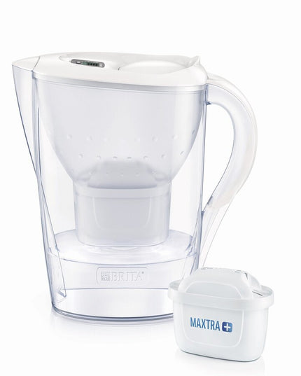 Vandens filtravimo ąsotis Brita Marella Memo, 2.4l, baltas, su 1 vnt Maxtra+ vandens filtru