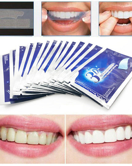 Dantų balinimo juostelės 3D Whitening 28vnt/14 porų